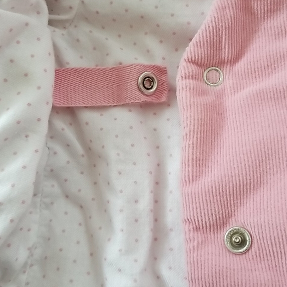 Baby Gap pink corduroy coat with bear ears 0-3 mos - Picture 3 of 12